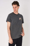 Rollas MENS MTV DOUBLE TIE DYE TEE - BLACK, MENS TEE SHIRTS, ROLLAS, Elwood 101