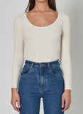 Rollas WOMENS CLASSIC RIB TOP - OFF WHITE, WOMENS TOPS & SHIRTS, ROLLAS, Elwood 101