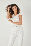 Rollas WOMENS MILLER RIB TANK WHITE, WOMENS TEES & TANKS, ROLLAS, Elwood 101
