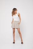 Rozalia Russian x Atoir WOMENS THE TAILORED SHORTS - BEIGE, WOMENS SHORTS, APPAREL BY ROZALIA, Elwood 101
