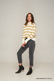 Rue Stiic DAYTONA KNIT JUMPER GOLD /OFF WHITE/SAND STRIPE, WOMENS KNITS & SWEATERS, RUE STIIC, Elwood 101