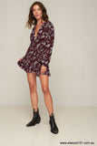 Rue Stiic WOMENS LOVEFOOL MINI DRESS FINE FLORAL POMEGRANATE, WOMENS DRESSES, RUE STIIC, Elwood 101