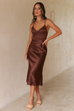 Runaway The Label WOMENS MONROW SLIP DRESS - CHOCOLATE, WOMENS DRESSES, RUNAWAY, Elwood 101