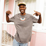SKWOSH Mens Smile More Tee - Washed Black, MENS TEE SHIRTS, SKWOSH CLUB, Elwood 101