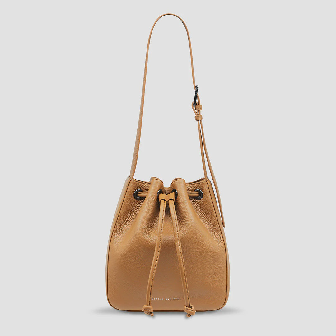 STATUS ANXIETY Womens Seclusion Leather Bag - Tan, WOMENS BAGS & CLUTCHES, STATUS ANXIETY, Elwood 101