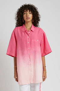 SUMMI SUMMI Womens Big Shirt Linen - Pink Fade, WOMENS TOPS & SHIRTS, SUMMI SUMMI, Elwood 101