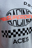 Superdry MENS CHECKERED TEE GRIT GREY, MENS TEE SHIRTS, SUPERDRY, Elwood 101