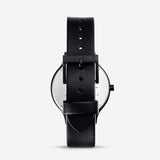 Status Anxiety INERTIA WATCH - BLACK CASE- WHITE FACE-BLACK LEATHER STRAP, WATCHES, STATUS ANXIETY, Elwood 101
