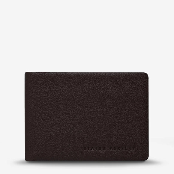 Status Anxiety MENS JONAH WALLET CHOCOLATE LEATHER, MENS & WOMENS WALLETS AND BAGS, STATUS ANXIETY, Elwood 101