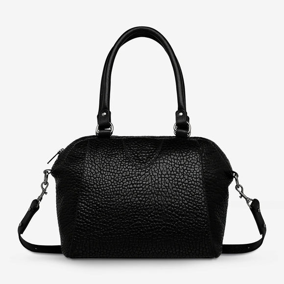 Status Anxiety WOMENS FORCE OF BEING LEATHER BAG - BLACK BUBBLE, WOMENS BAGS & CLUTCHES, STATUS ANXIETY, Elwood 101