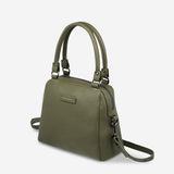 Status Anxiety WOMENS LAST MOUNTAINS LEATHER BAG - KHAKI, WOMENS BAGS & CLUTCHES, STATUS ANXIETY, Elwood 101