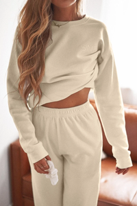 Sundays The Label WOMENS LUXE FLEECE CREW - SAND, WOMENS KNITS & SWEATERS, SNDYS, Elwood 101