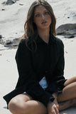 Sundays The Label WOMENS LEOPOLD OVERSIZED SHIRT 2.0 -BLACK, WOMENS TOPS & SHIRTS, SNDYS, Elwood 101
