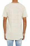 The People Vs MENS 1CM STRIPE TEE BEIGE WHITE, MENS TEE SHIRTS, THE PEOPLE VS, Elwood 101