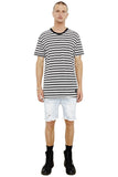 The People Vs MENS 1CM STRIPE TEE BLACK & WHITE, MENS TEE SHIRTS, THE PEOPLE VS, Elwood 101