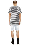 The People Vs MENS 1CM STRIPE TEE BLACK & WHITE, MENS TEE SHIRTS, THE PEOPLE VS, Elwood 101