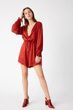 Third Form WOMENS INTRIGUE TIED PLAYSUIT SCARLET, WOMENS PLAYSUITS & ROMPERS, THIRD FORM, Elwood 101