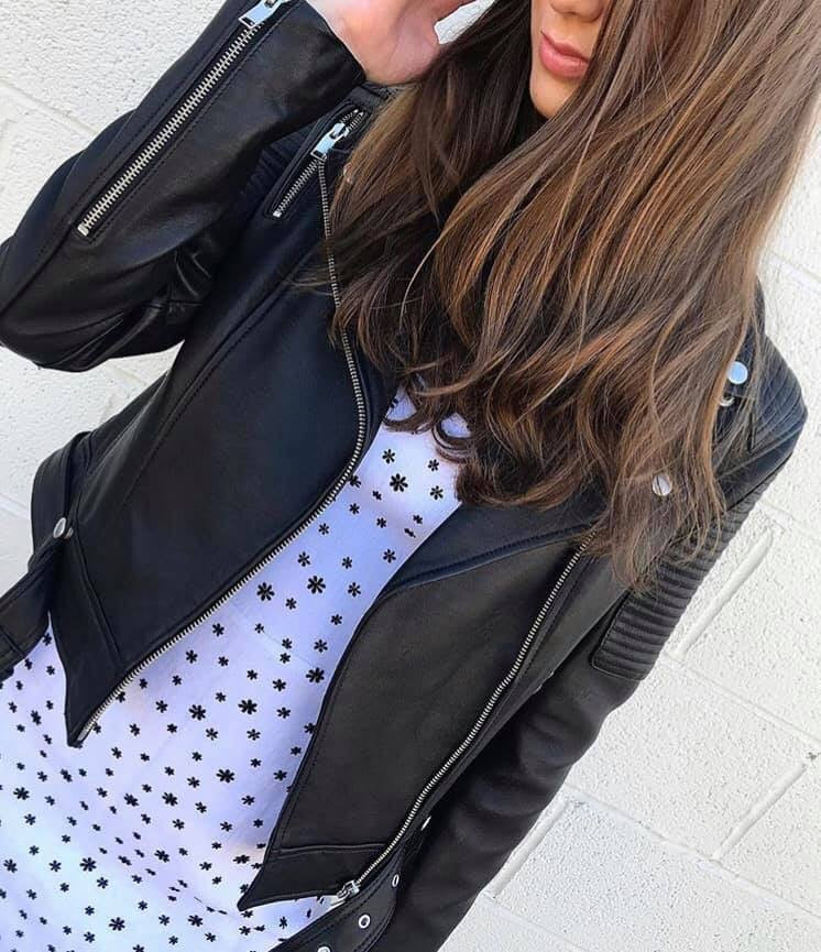 Dea The Label WOMENS  REVENGE LEATHER BIKER JACKET, WOMENS JACKETS & BLAZERS, DEA THE LABEL, Elwood 101