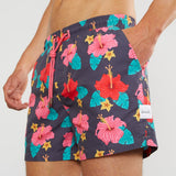 Skwosh Club MENS FRISKY HIBISKY SWIM SHORTS, MENS SHORTS, SKWOSH CLUB, Elwood 101