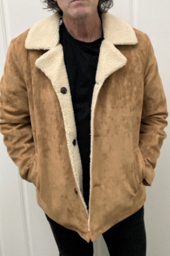Tan sherpa deals coat