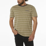 Wrangler Mens Vedder Stripe Tee - Sage Stripe, MENS TEE SHIRTS, WRANGLER, Elwood 101