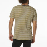 Wrangler Mens Vedder Stripe Tee - Sage Stripe, MENS TEE SHIRTS, WRANGLER, Elwood 101