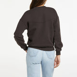 Wrangler Womens Paper Walls Sweat - Worn Black, WOMENS KNITS & SWEATERS, WRANGLER, Elwood 101