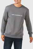 Ortc MENS FLEECE LOGO CREW - CHARCOAL, MENS KNITS & SWEATERS, ORTC Clothing Co, Elwood 101