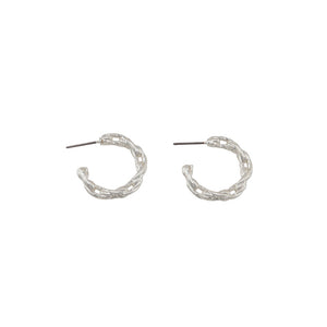 Jolie & Deen WOMENS LUCY CHAIN HOOPS EARRINGS - SILVER...FREE POSTAGE Details Below, WOMENS JEWELLERY, JOLIE & DEEN, Elwood 101