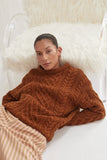 Blanca WOMENS VALENCE KNIT - BROWN, WOMENS KNITS & SWEATERS, BLANCA, Elwood 101