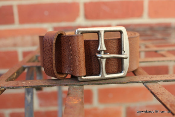 Loop Leather Co MENS STATE ROUTE LEATHER BELT TOBACCO, MENS BELTS, LOOP, Elwood 101