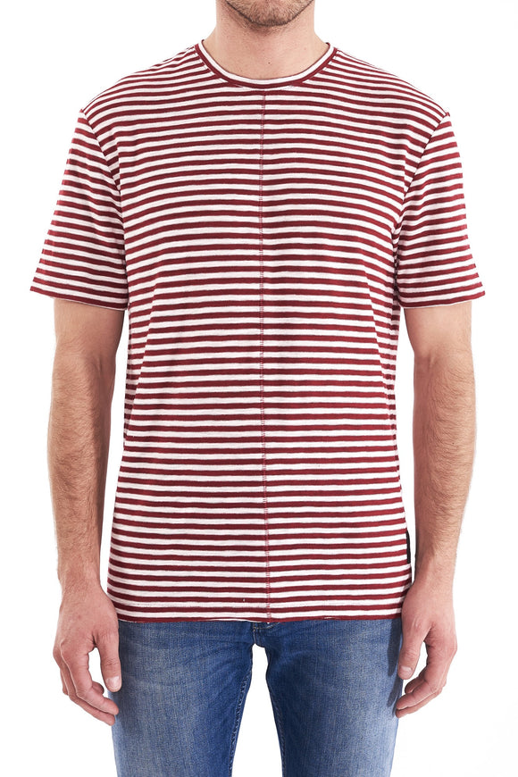 Neuw MENS REGULAR STRIPE TEE RED WHITE, MENS TEE SHIRTS, NEUW, Elwood 101