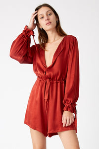Third Form WOMENS INTRIGUE TIED PLAYSUIT SCARLET, WOMENS PLAYSUITS & ROMPERS, THIRD FORM, Elwood 101