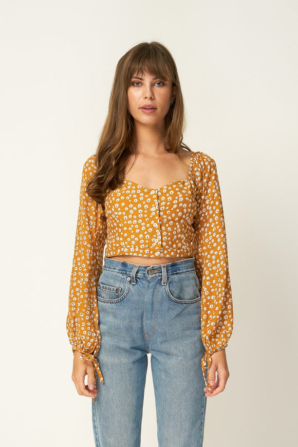 Rue Stiic ELKO TOP COLORADO DAISY DESERT SUN, WOMENS TOPS & SHIRTS, RUE STIIC, Elwood 101