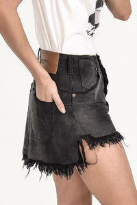 One teaspoon black denim sales skirt
