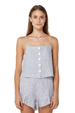 Elwood WOMENS TEAGAN LINEN TOP GREY STRIPE, WOMENS TOPS & SHIRTS, ELWOOD, Elwood 101