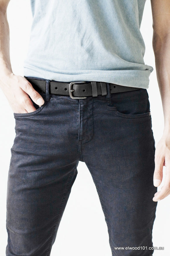 Status Anxiety MENS CITIZEN BELT BLACK, MENS BELTS, STATUS ANXIETY, Elwood 101