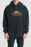 Nomadic Paradise MENS SURREAL RELAXED HOODED SWEATER - JET BLACK, MENS HOODIES, NOMADIC PARADISE, Elwood 101