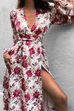 Seven Wonders The Label WOMENS FLORENCE LONG SLEEVE WRAP DRESS - BERRY FLORAL, WOMENS DRESSES, SEVEN WONDERS THE LABEL, Elwood 101