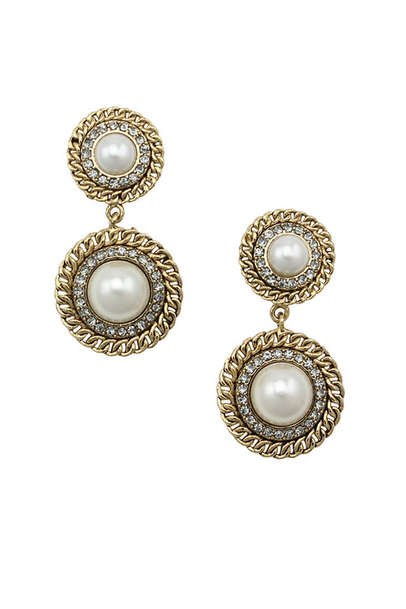 Jolie & Deen PEARL CHAIN EARRINGS GOLD...FREE POSTAGE Details Below, WOMENS JEWELLERY, JOLIE & DEEN, Elwood 101