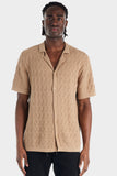 nANA jUDY Mens Antibes Knit Short Sleeve Shirt - Beige, MENS SHIRTS, NANA JUDY, Elwood 101