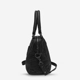 Status Anxiety WOMENS LAST MOUNTAINS LEATHER BAG - BLACK BUBBLE, WOMENS WALLETS & BAGS, STATUS ANXIETY, Elwood 101